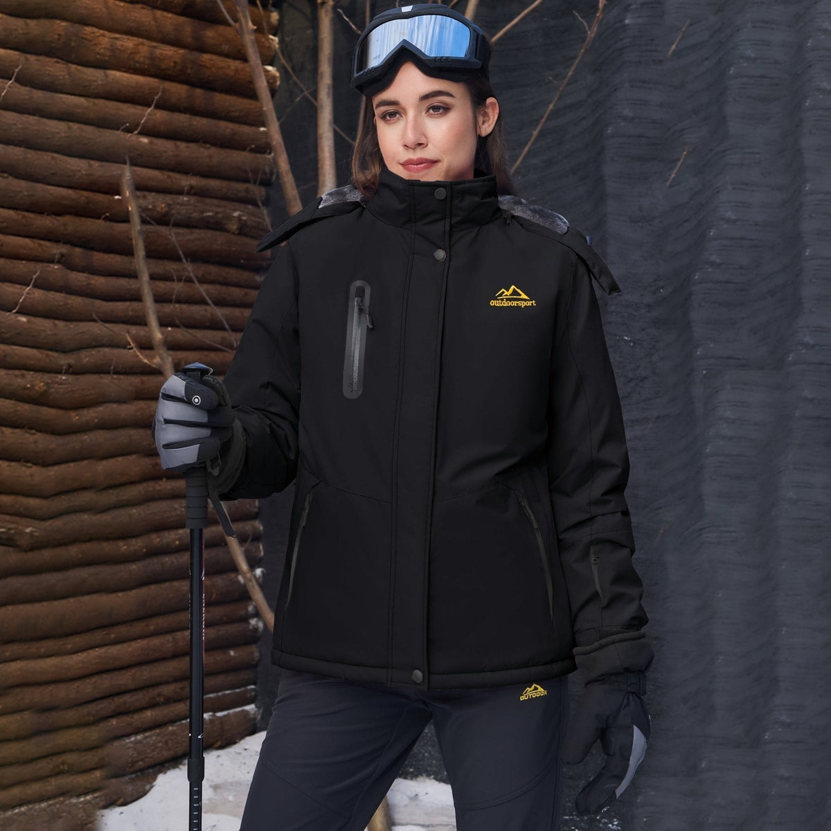 Blue MAGCOMSEN Women's Windproof & Waterproof Snow Ski Winter Jacket in #Color_Blue