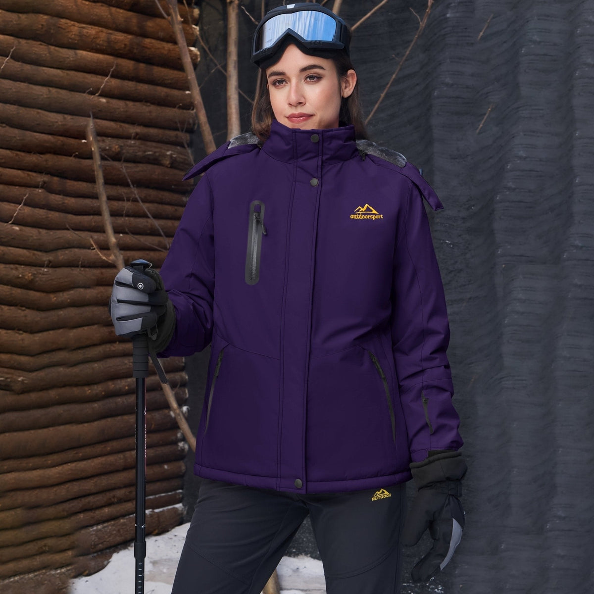 Dark Purple MAGCOMSEN Women's Windproof & Waterproof Snow Ski Winter Jacket in #Color_Dark Purple