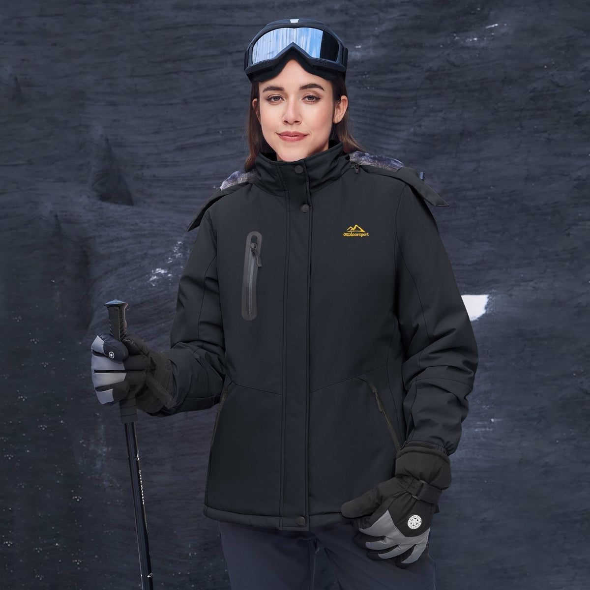 Blue MAGCOMSEN Women's Windproof & Waterproof Snow Ski Winter Jacket in #Color_Blue